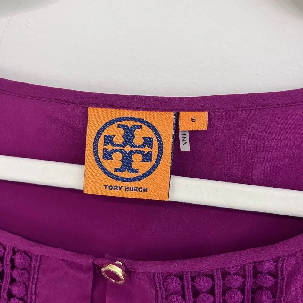 Tory Burch “Lillian” Blouse Size 6 Silk
